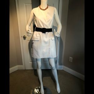 Zara suit style sleeveless white dress